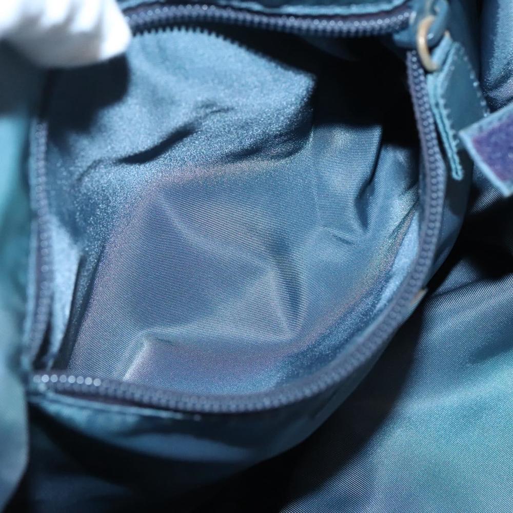 PRADA Hand Bag Nylon plastic Light Blue Silver clear Auth fm4546 - Picture 11 of 16